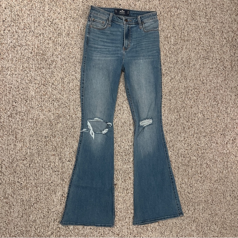 Hollister Co. Distressed Flared Jeans